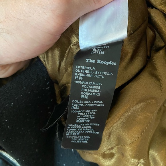 The Kooples Men’s Black Bomber Winter Jacket - Size Small - Picture 7 of 7